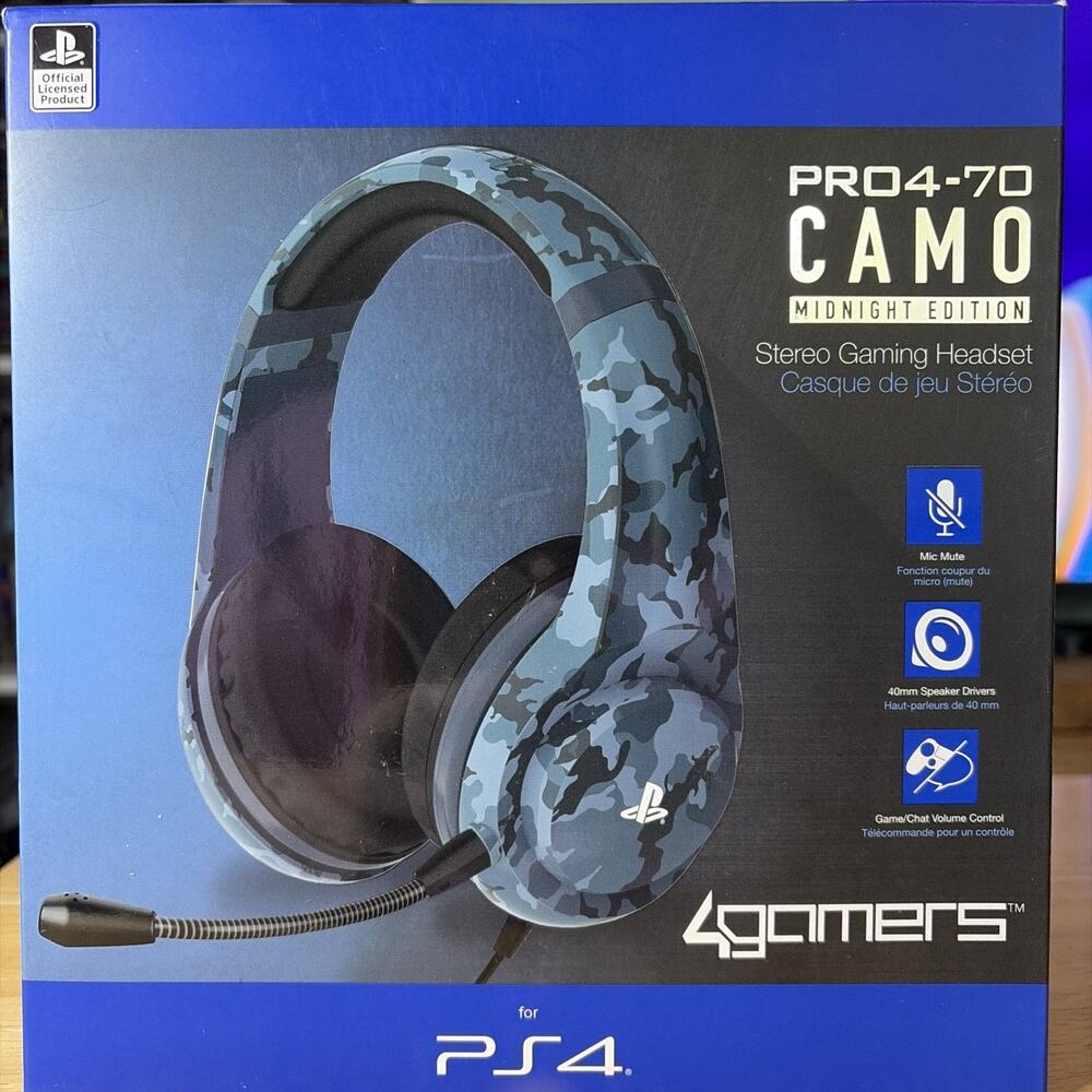 4Gamers Pro4-70 Camo Headset - PS4/PS5 Wired Headset - BRAND NEW SEALED